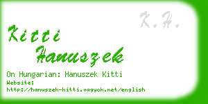 kitti hanuszek business card